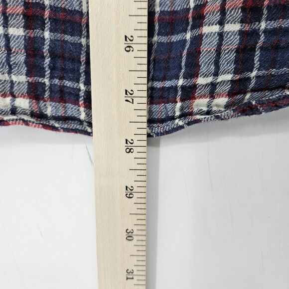 Carbon 2 Cobalt Shirt Mens Medium Button Up Long Sleeve Preppy Plaid Lined - Picture 6 of 10